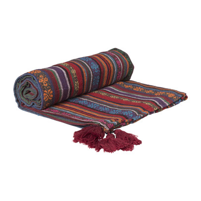 Plaid Mexican – oranje/paars – 130×160 cm